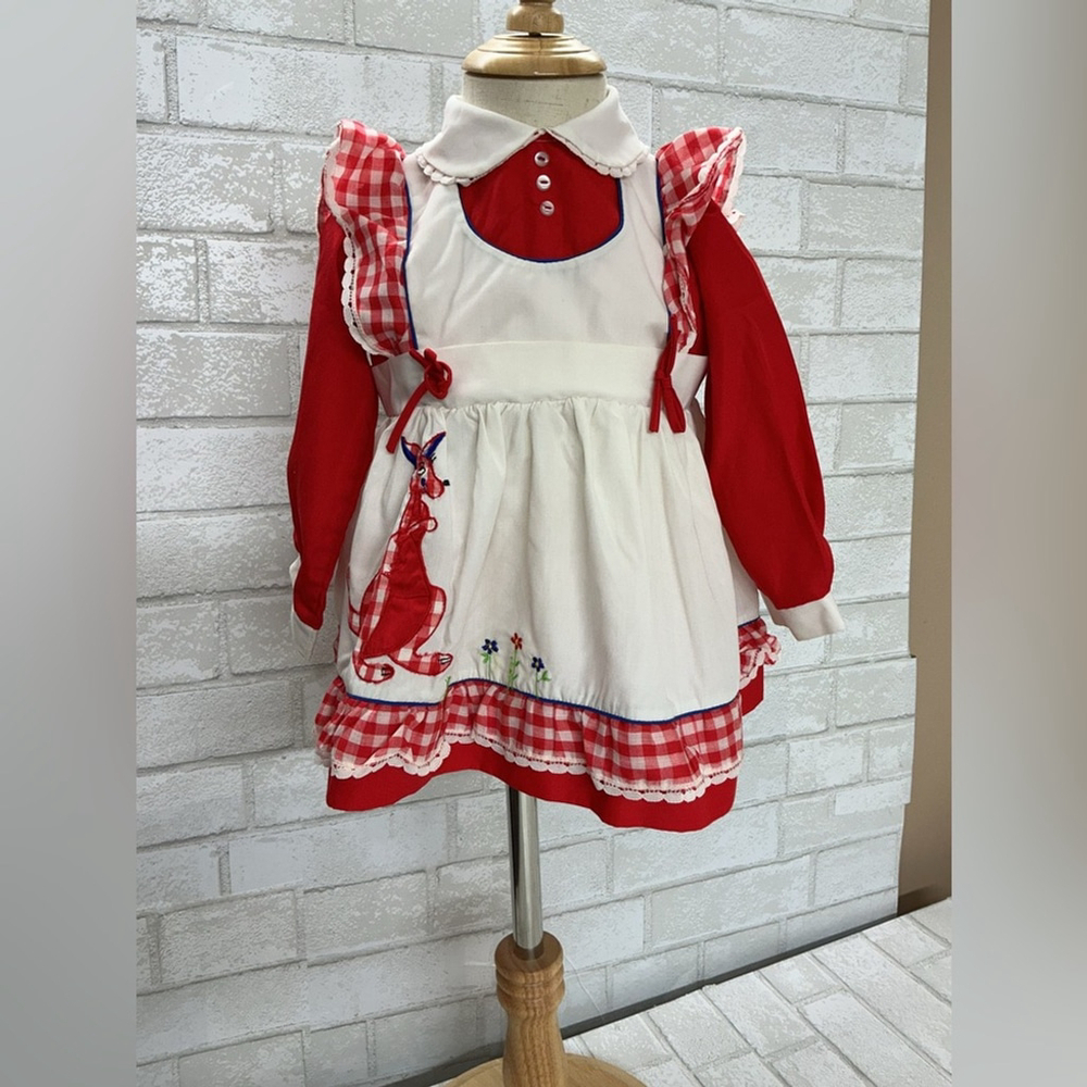 Red and White Kids Costume Dress